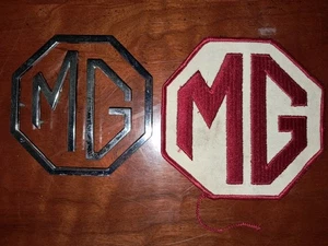 MG Trunk Badge Emblem and Vintage Patch Lot for MGA Early MG Midget Early MGB - Bild 1 von 6