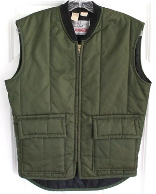 Vintage Walls Texas USA Mens Green Insulated Outerwear Vest #7352 Sz Small EXC - Image 1 of 4