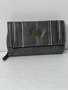 BOC Born Concept Gray Wallet Bronze Hardware - Picture 1 of 6