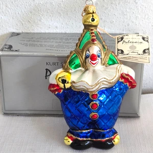 2001 Kurt Adler Polonaise Zirkus Clown Weihnachten Glas Ornament in Box Polen - Bild 1 von 10