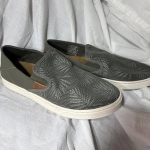 Olukai Damen Pehuea Mesh Slip-On Sneaker - Palmen W10 Army Green Schuhe - Bild 1 von 7