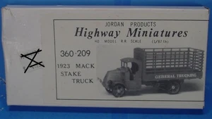 MA HO/HOn3 JORDAN HIGHWAY MINIATURES 360-209 1923 MACK AC STAKE TRUCK KIT - Picture 1 of 1