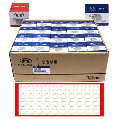 40PCS GENUINE Engine Oil Filters with Washers for HYUNDAI SCOUPE Kia 2.0 2.7 - Image 1 of 4