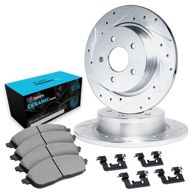 For Mercedes-Benz SL500 03-06 Brake Kit eLINE Series Drilled & Slotted Rear Foto 1 de 4