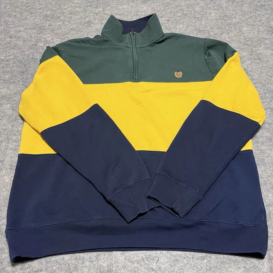 Chaps Men's XL Color block Quarter-Zip Moisture Wick Performance Pullover Top - Image 1 of 4