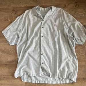 Tommy Bahama blau Seide Herren Camp Hawaiihemd mit Knopfleiste Größe XLX - Bild 1 von 7