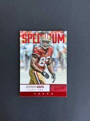 2012 Panini Absolute Spectrum Red Vernon Davis #81 49ers - Image 1 of 2
