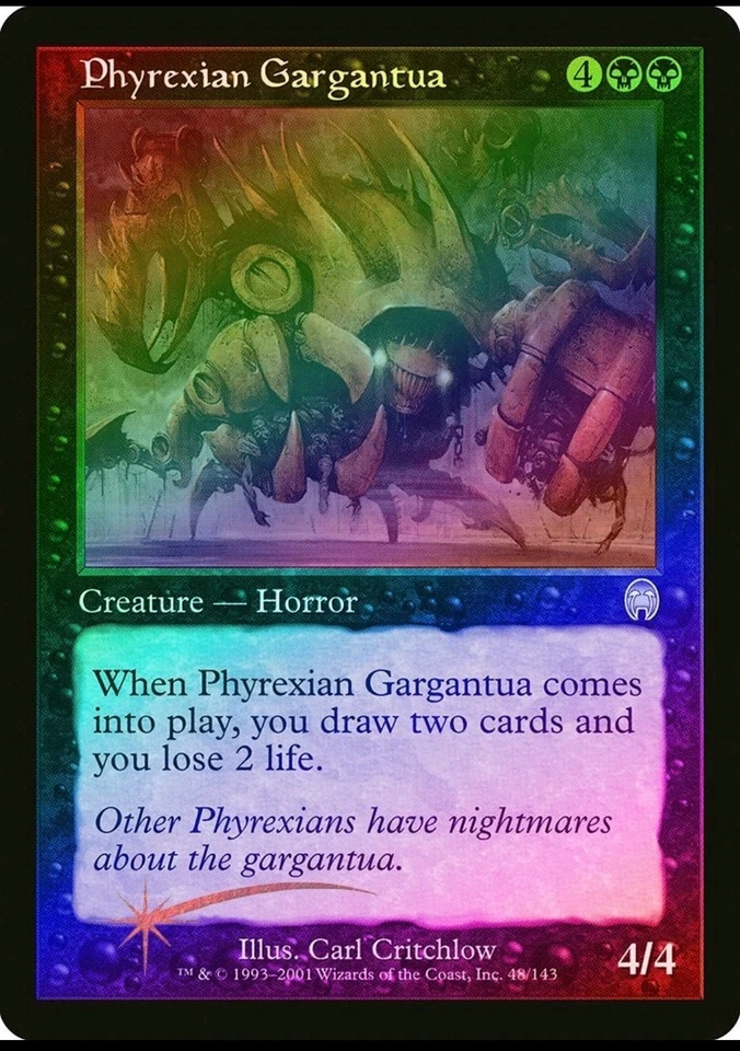 Magic the Gathering PHYREXIAN GARGANTUA #48/143 Apocalypse Foil Rare 2001 NM - Image 1 of 1