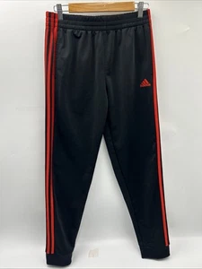 ADIDAS AK5379-3 Stripe Unisex Youth Track Pants Size XL 18/20 BLACK RED - Picture 1 of 8