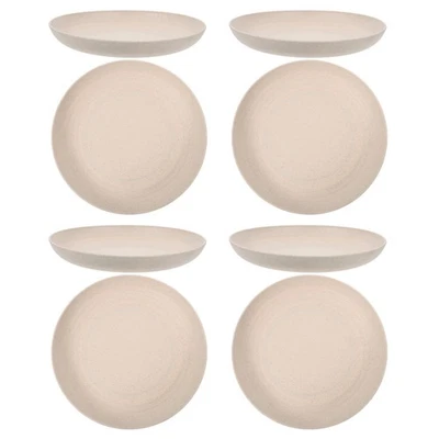  8 tiefe Essteller: Unzerbrechliches Essteller aus Weizenstroh, - Bild 1 von 4