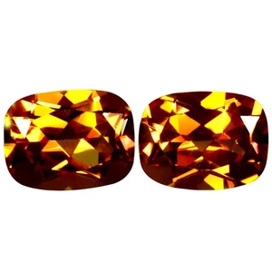 5.21 ct(2pcs) MATCHING PAIR Cushion (9.19 x 7.09 mm) Autumn's Fire Topaz - Picture 1 of 1