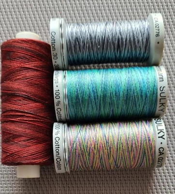 Nähen - Quilten - Sticken - 3 +1 Gütermann Sulky - Cotton 30WT 300 m Multicolor - Bild 1 von 2