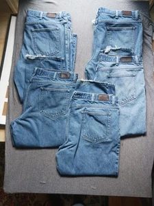 LOT OF 5 LL Bean Sz 42x29 Denim Jeans Blue Straight Classic Fit - Picture 1 of 24
