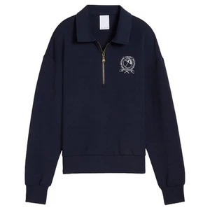 PUMA Women AP Collared 1/4 Zip Golf Pullover Deep Navy - SS25 NEW - Picture 1 of 9
