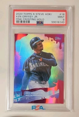 2020 Topps X Steve Aoki - Ken Griffey Jr - Pink Frosting Holo /10 - Image 1 of 3