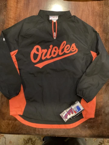 Majestic Cool Base Baltimore Orioles MLB 1/4 Zip Windbreaker Jacket Youth Size S Cover