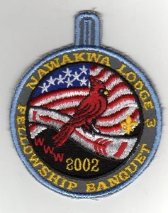 OA Nawakwa Lodge 3 Activity Patch, 2002 Fellowship Banq. (eR2002-4), Mint! - Picture 1 of 1