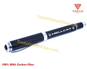 Hellcat weißer Text und weißes Logo Kohlefaser Kugelschreiber - TOLLES GESCHENK!! - Bild 1 von 2