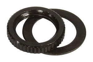 Toggle Switch Nut and Washer Metric Fine Knurl M12 x 1.25 - Black - Picture 1 of 1