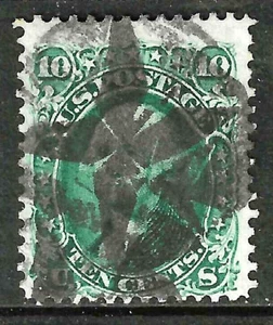 Sc #68 SOTN NY STAR Fancy Cance 10 Cent Washington 1861-62 Civil War US 12E24 - Picture 1 of 2