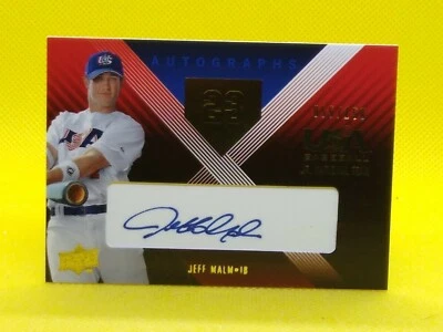 Jeff Malm 2008 USA Baseball Jr. National Team AUTOGRAPH #UE-9 ***55/150*** - Image 1 of 2