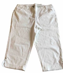 Pantalon chino femme BM CASUALS culture blanche Royaume-Uni 22 NEUF AVEC ÉTIQUETTES GRATUIT P&P - Photo 1/4