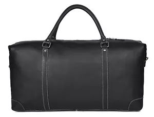 Elegante bolso de lona de viaje de cuero - Imagen 1 de 6