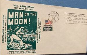 SPACE COVER SLOGAN CANCEL" HOMETOWN OF NEIL ARMSTRONG 1ST MAN ON MOON "  1969