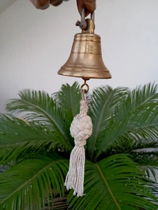 CAMPANA DE BARCO MACIZO MARINA DE LATÓN MACIZO DECORACIÓN NÁUTICA MARÍTIMA GRAN SONIDO DE COLECCIÓN - Imagen 1 de 16