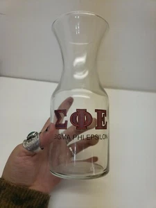 Sigma Phi Epsilon Glass Wine Decanter, Sigma Phi Epsilon Barware Glassware - Picture 1 of 5