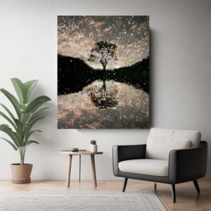 XXL Sycamore Gap Tree 90cmx120cm Print+ Mounted Floating Gallery System D.Dugnas - Picture 1 of 3