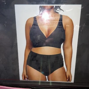Yonique Women Two Piece Plus Size Halter Bikini Swimsuit Tummy Control Suit, 18W - Picture 1 of 9
