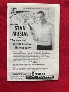 Vintage 1959 Print Ad Crosman Pellguns Stan Musial Advertisement - Picture 1 of 7