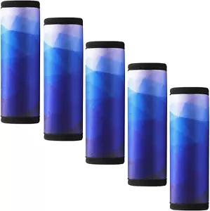 5 Pack Neoprene Luggage Handle Wraps for Suitcase Travel Luggage Tags/Identifier - Picture 1 of 12