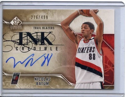 2009-2010 Nicolas Batum Ink Credible Portland Trailblazers /499 - Image 1 of 2