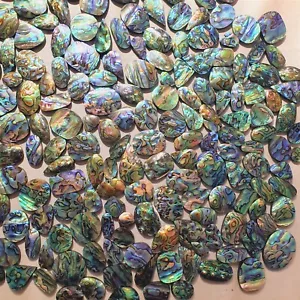 Doppia conchiglia abalone pietra preziosa sfusa artigianale per fornitura gioielli cabochon - Foto 1 di 4