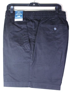 George Men's “Above The Knee” Twill Pull On Shorts Black Soot XL (40-42) - Picture 1 of 5