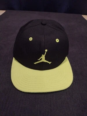 Jordan True _Baseball Cap_ Black w/Green Bill_ Youth Size Snap-Back_ Air Jordan - Image 1 of 4