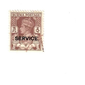 Birmania 1946 Jorge VI 3p marrón oficial fino usado - Imagen 1 de 1