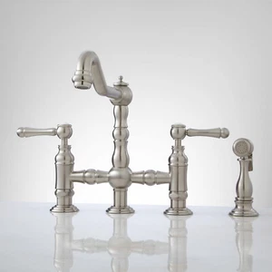 Signature Hardware 214887 - Rubinetto da cucina in nichel spazzolato - Foto 1 di 3