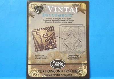 (1 PC) Sizzix Vintage Deco Emboss Die Cut, Small Forest Foliage, 557654, SIZZIX - Image 1 of 4