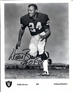 WILLIE BROWN 8X10 SIGNED PHOTO OAKLAND RAIDERS FOOTBALL HANDSIGNIERT PERSÖNLICH - Bild 1 von 1