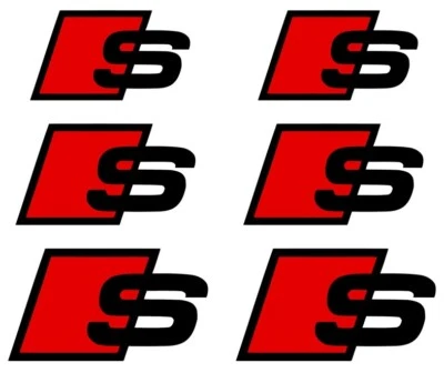 S Brake Caliper Decals 3 Sizes Stickers x6 for audi s line A1 A3 A4 A5 A6 A7