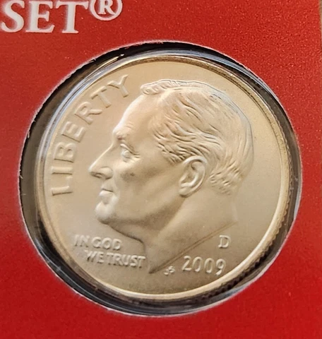 2009-D Roosevelt Uncirculated Dime in Original Mint Cello Cover