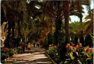 Gardens and Spain Esplande, Alicante, Spain Postcard 1973 - Picture 1 of 2