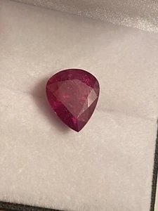 Natural Pear Ruby 5CT Loose Stone - Picture 1 of 12