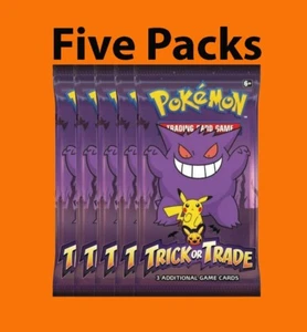 Pokemon TCG Halloween Trick or Trade Booster 5 Packs NEW/SEALED - Picture 1 of 1