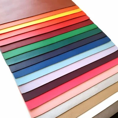 LINCOLN CRAFTS Leather Effect A4 Fabric Sheets - Quality Fine Grain Matt Leatherette On Felt