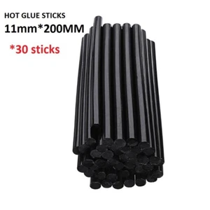 30pcs HOT MELT GLUE Sticks BLACK 11MM*200mm extra long ADHESIVE hot glue - Picture 1 of 7