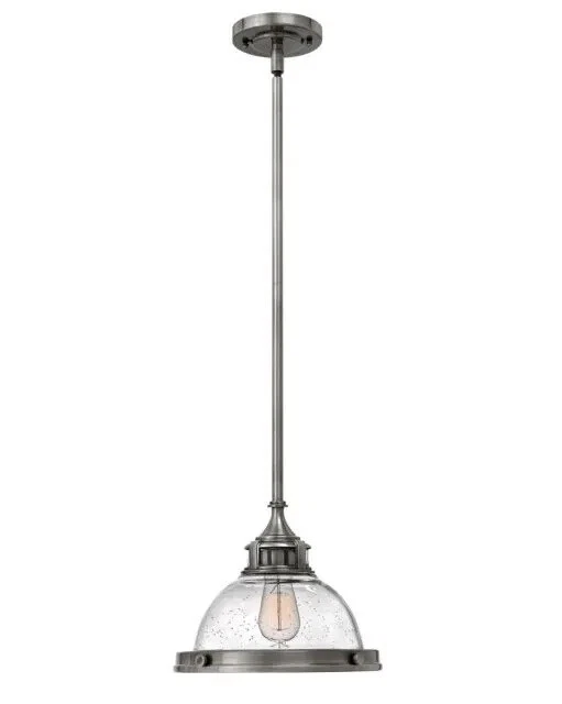 Hinkley Lighting 3123PL Amelia Mini Pendant Light in Polished Antique Nickel